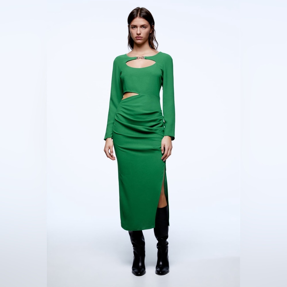 Zara CUT OUT MIDI DRESS